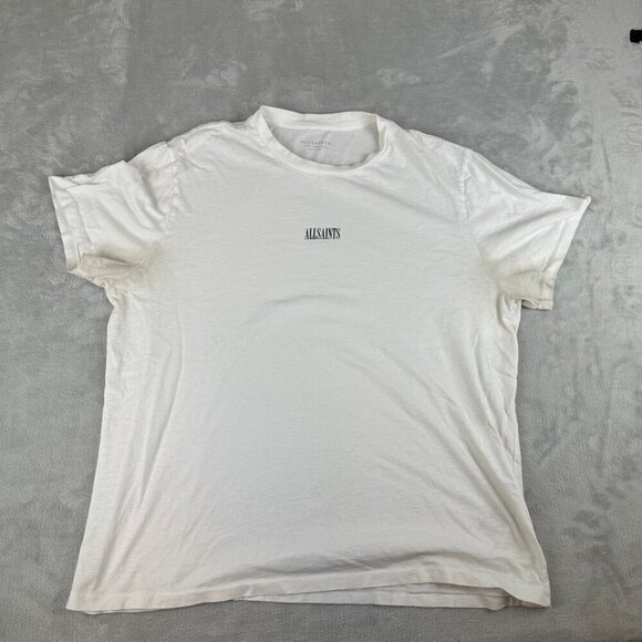 All Saints White State Crew T-Shirt Women's Size Large - Picture 1 of 13